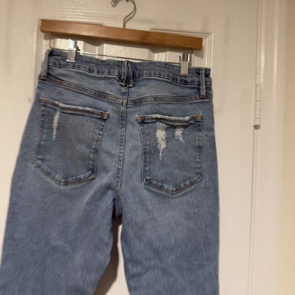 Good American High Rise Skinny Jeans Women's Size 10 / 30 Medium Wash Raw Hem - Picture 5 of 7